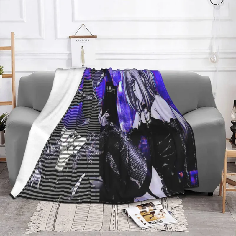 

Death Note Blankets Velvet Spring Autumn Manga Multi-function Super Soft Throw Blanket for Bed Office Bedspreads