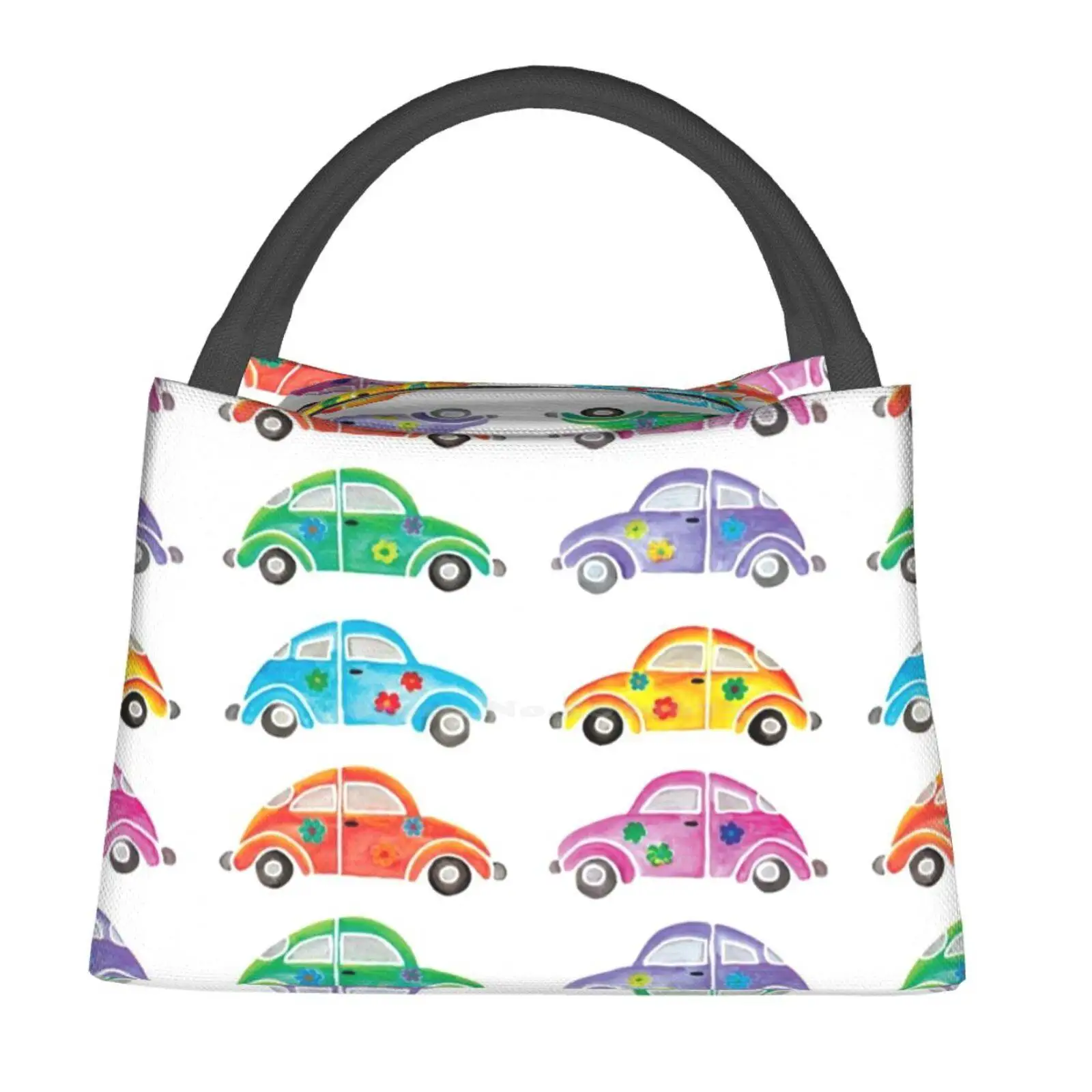 

Термосумка-холодильник в стиле хиппи с акварелью для офисных работников и студентов