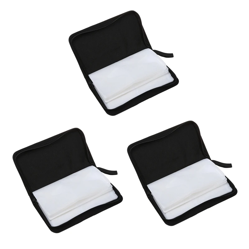 

3X 80 VCD DVD CD Faux Leather Case Storage Holder Organizer Black