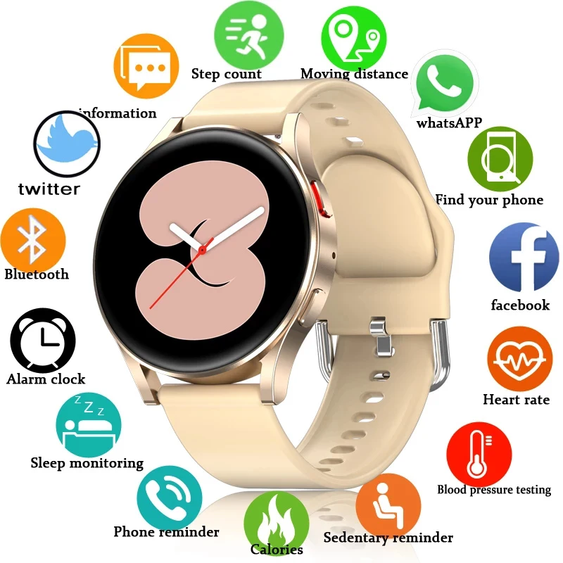 

2021 Women Smartwatch Full Touch screen Support Dial Call Heart Rate Blood Pressure Smart Watch men Waterproof Wristwatch