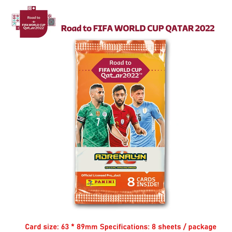 

Panini 2022 Qatar World Cup Soccer Star Card Lionel Messi Ronaldo Neymar Footballer Limited Card Blind Box Fan Collection