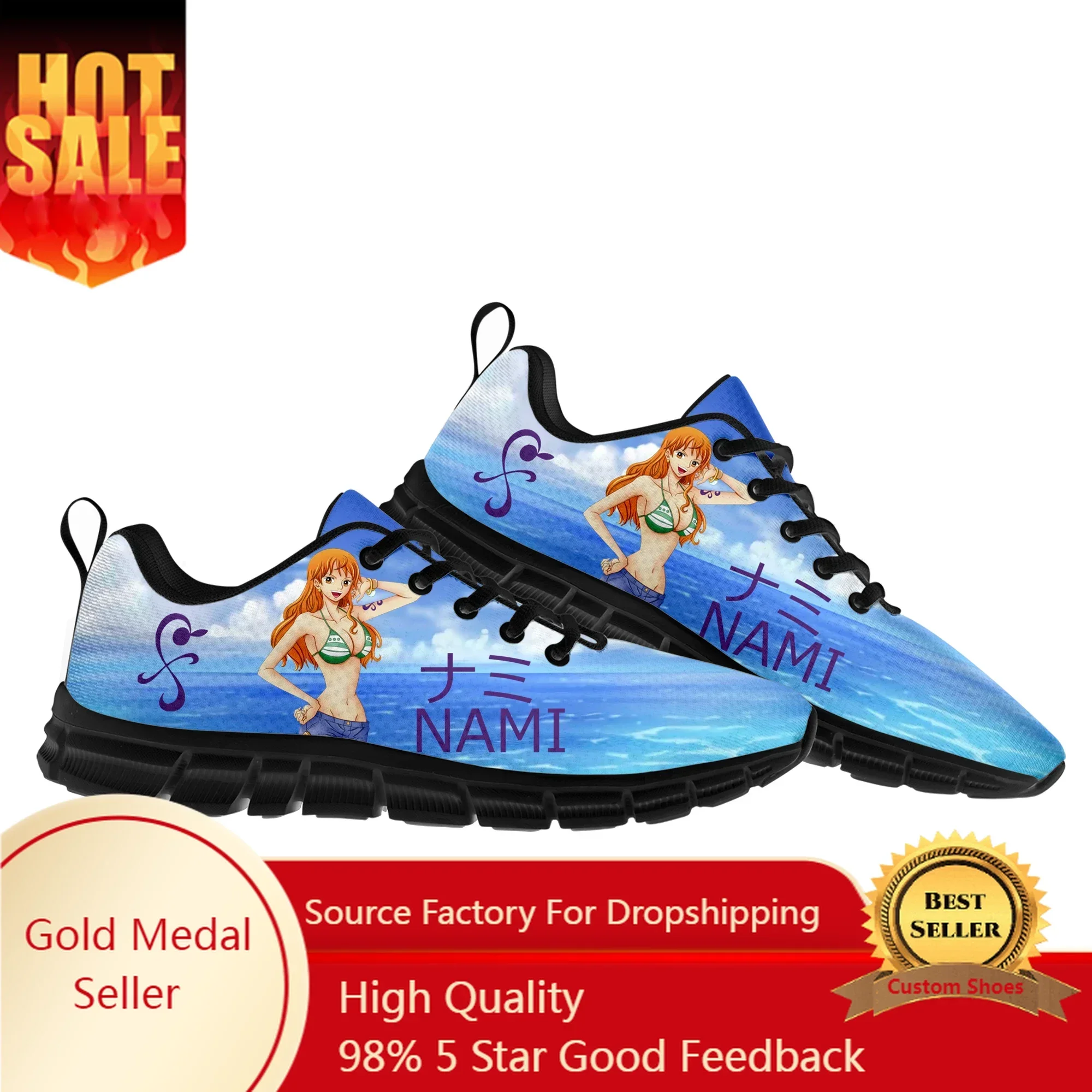 ナnami аниме мультфильм спортивная обувь для мужчин женщин подростков детей