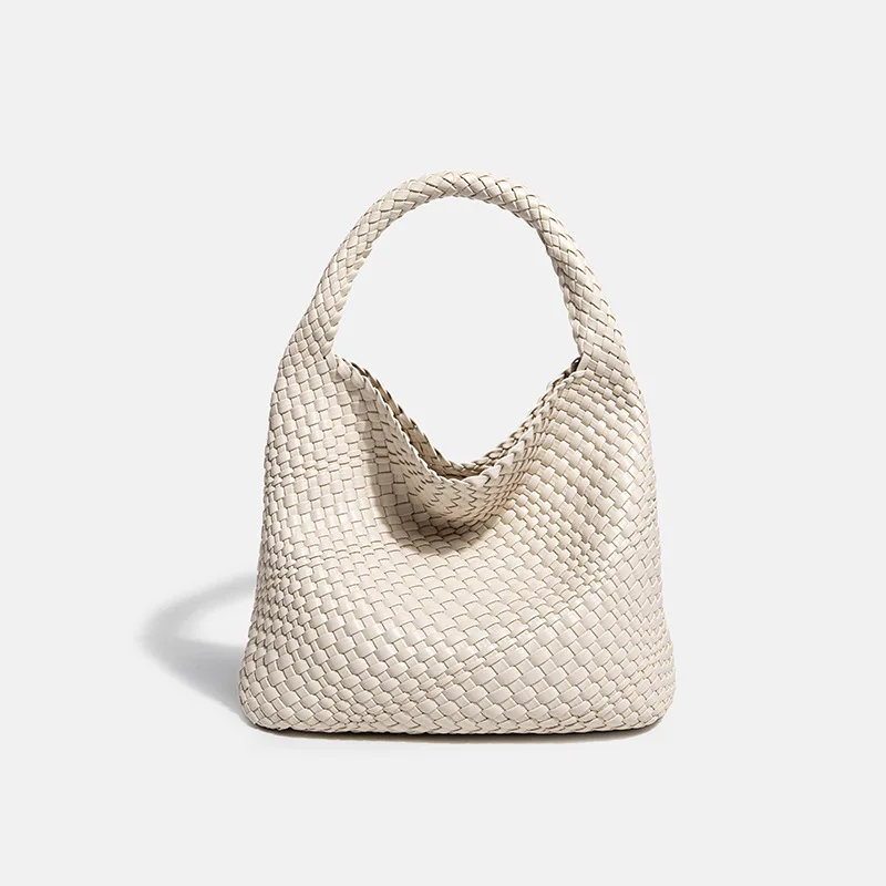 

2022 Luxury Women Soft Leather Handbag Fashion Woven Underarm Bag Pure Element Magnetic Buckle Shoulder Bags Tote Bag y2k Loose