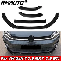 rmauto car front bumper splitter lip chin body kit spoiler diffuser protector guard for volkswagen vw golf mk7 7 5 gti 2014 2020