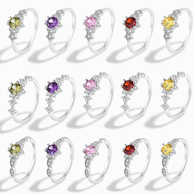 

Горячая Распродажа S925 Стерлинговое Серебро модный тренд универсальное простое изысканное круглое кольцо со звездой