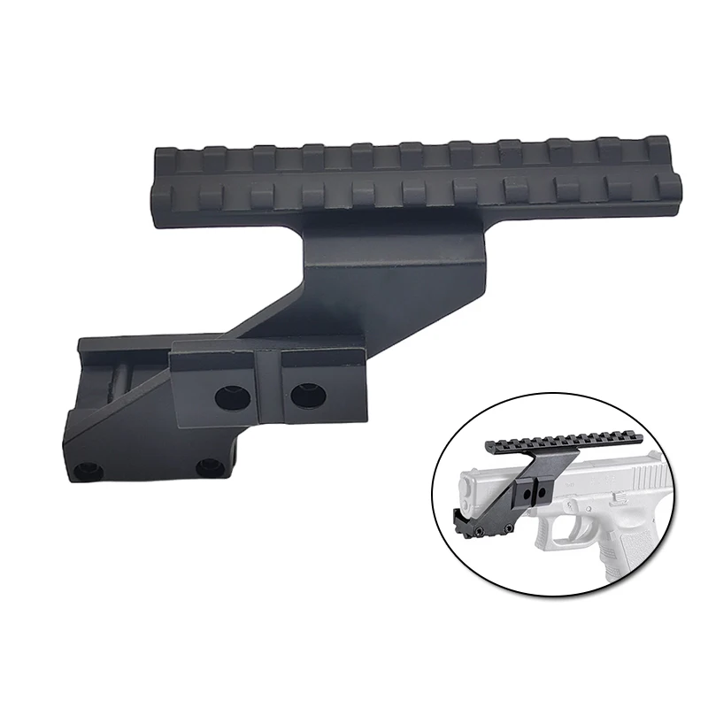 

Tactical Top & Bottom 20mm Rail Pistol Scope Mount Weaver Picatinny Rail Aluminum for Red Dot Laser Sights Lights Fits Glock