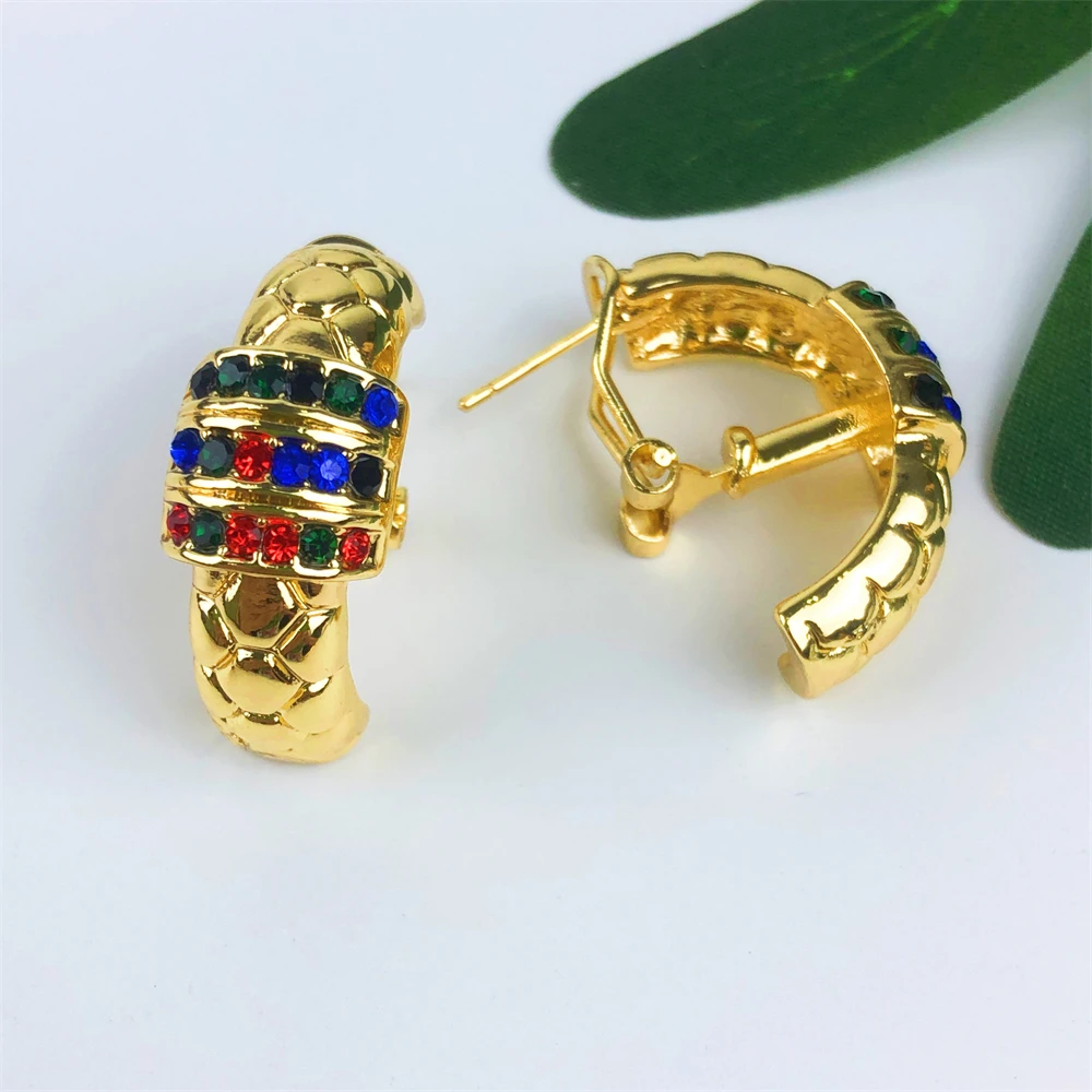 ESALE Ювелирные наборы золотого цвета для женщин роскошное качество ожерелье