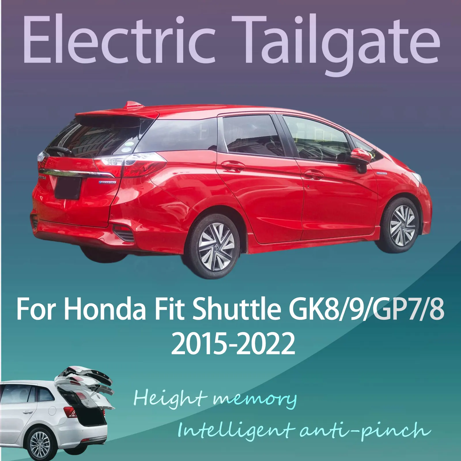 Фото Для Honda Fit Shuttle GK8/9/GP7/8 2015-2022: Электрический модифицированный умный автоматический подъемник задней двери с управлением по ключу №1