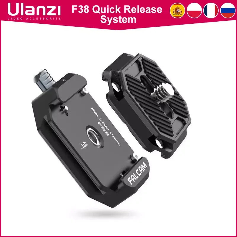 

Ulanzi FALCAM F38 Universal DSLR Camera Gimbal Arca Swiss Quick Release Plate Clamp Quick Switch Kit Tripod Slider Mount Adapter