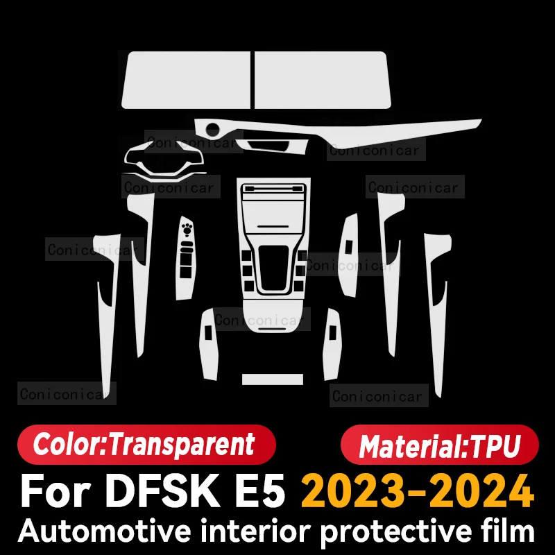

Для DFSK E5 2023 2024, пленка для панели автомобиля, защитная наклейка для экрана приборной панели, аксессуары для интерьера против царапин