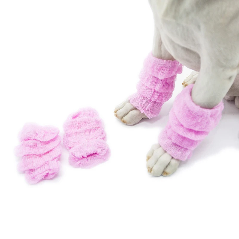 

4Pcs/Set New Pet Socks Cover Joint Protection Dog Warm Knee Protector Anti-Skid Pet leg Warmer Pet Supplies