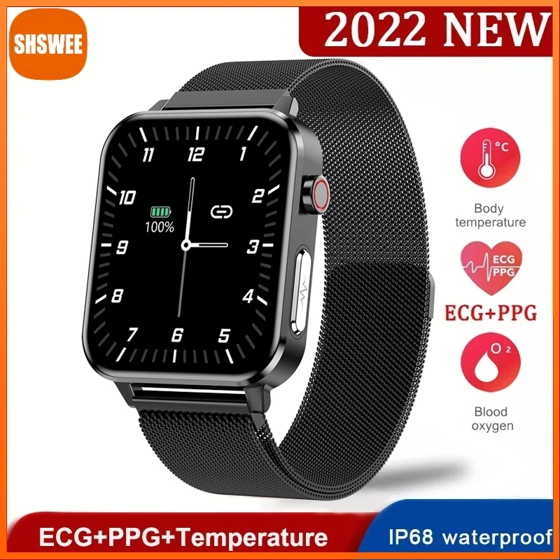 

For Xiaomi Huawei ECG+PPG Smart Watch Men Blood Pressure Heart Rate Watches IP68 Waterproof Fitness Tracker Smartwatch