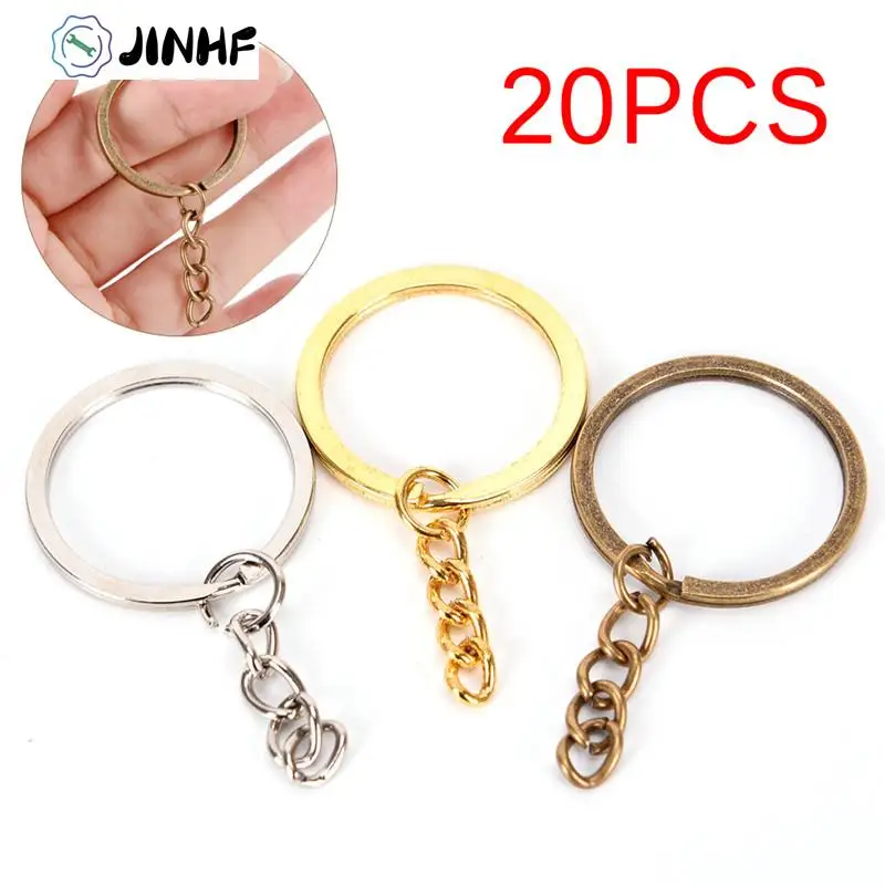 

Fashion Key Rings Gold Rhodium Color Long Keyrings Split Rings Key Chains Antique Bronze Key Chains