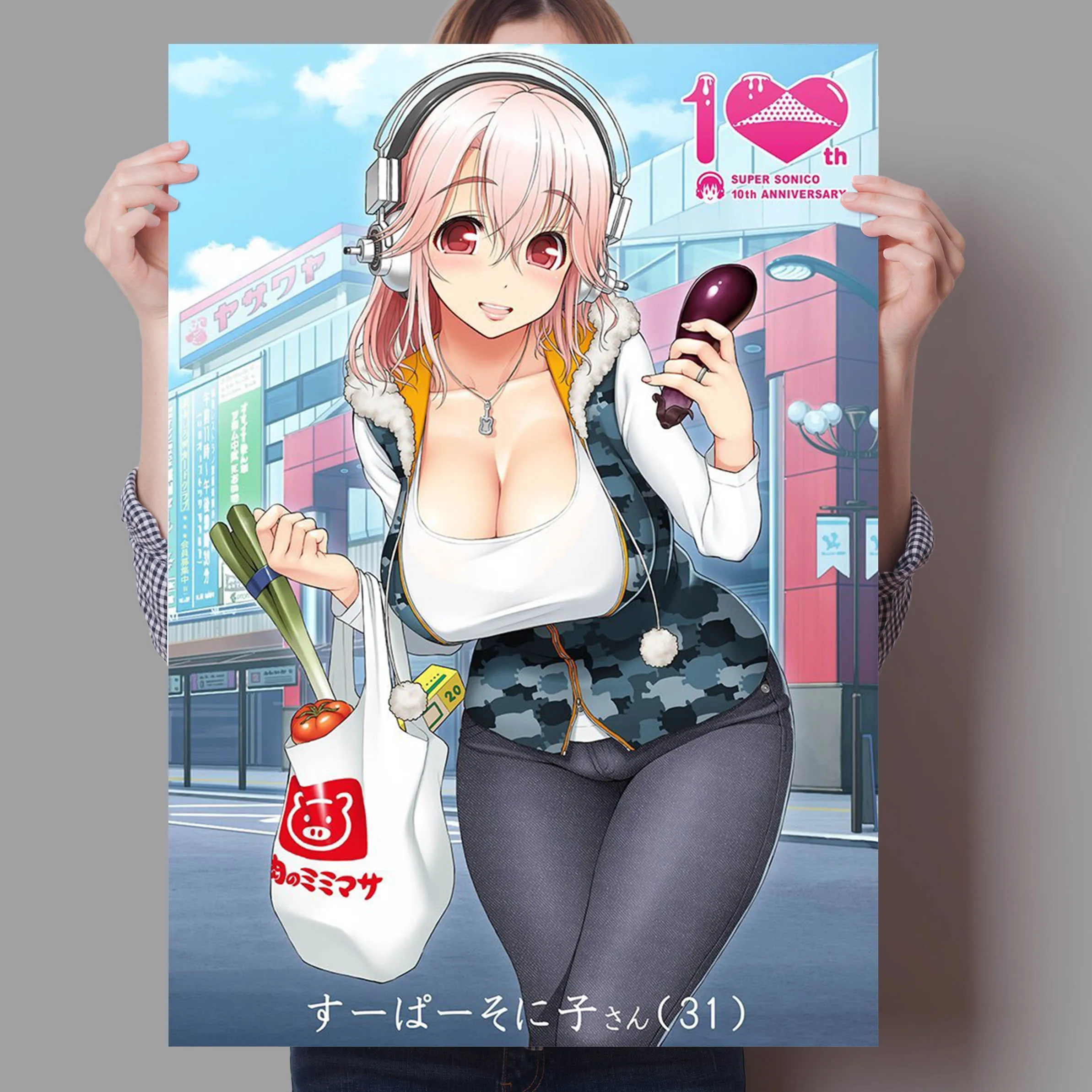 Супер Sonico игра сексуальная настенная картина на холсте аниме постеры