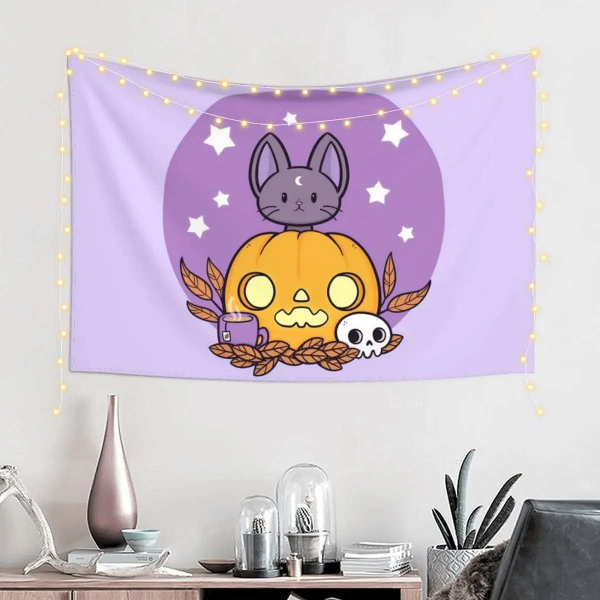 Тыква Кошки Син гобелен Nikury