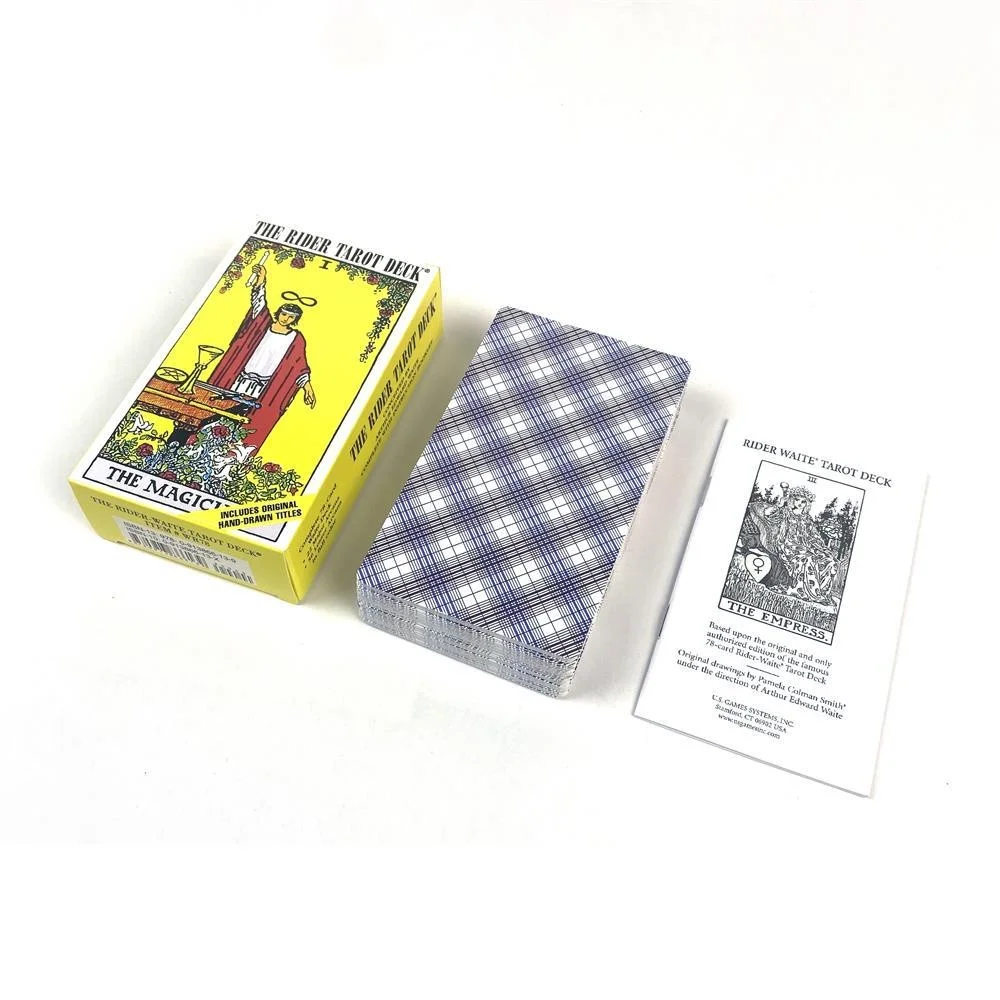 

Таро-карта Райдера Уайта, Размер 12x7 см, Таро-колода с руководством и коробкой-78 карт, настоящий Таро-карта, значения, легко смешивать