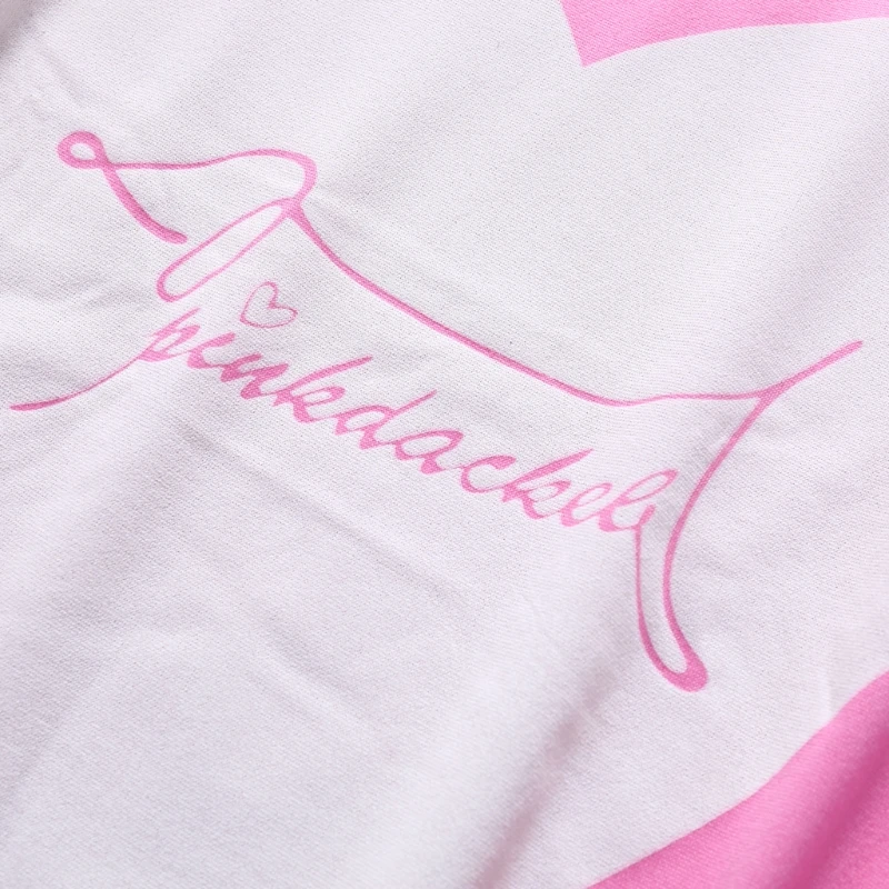 

Women Long Sleeve Love Print Tops And Stripe Pants Pink Pajamas Suit Sleepwear drop shipping