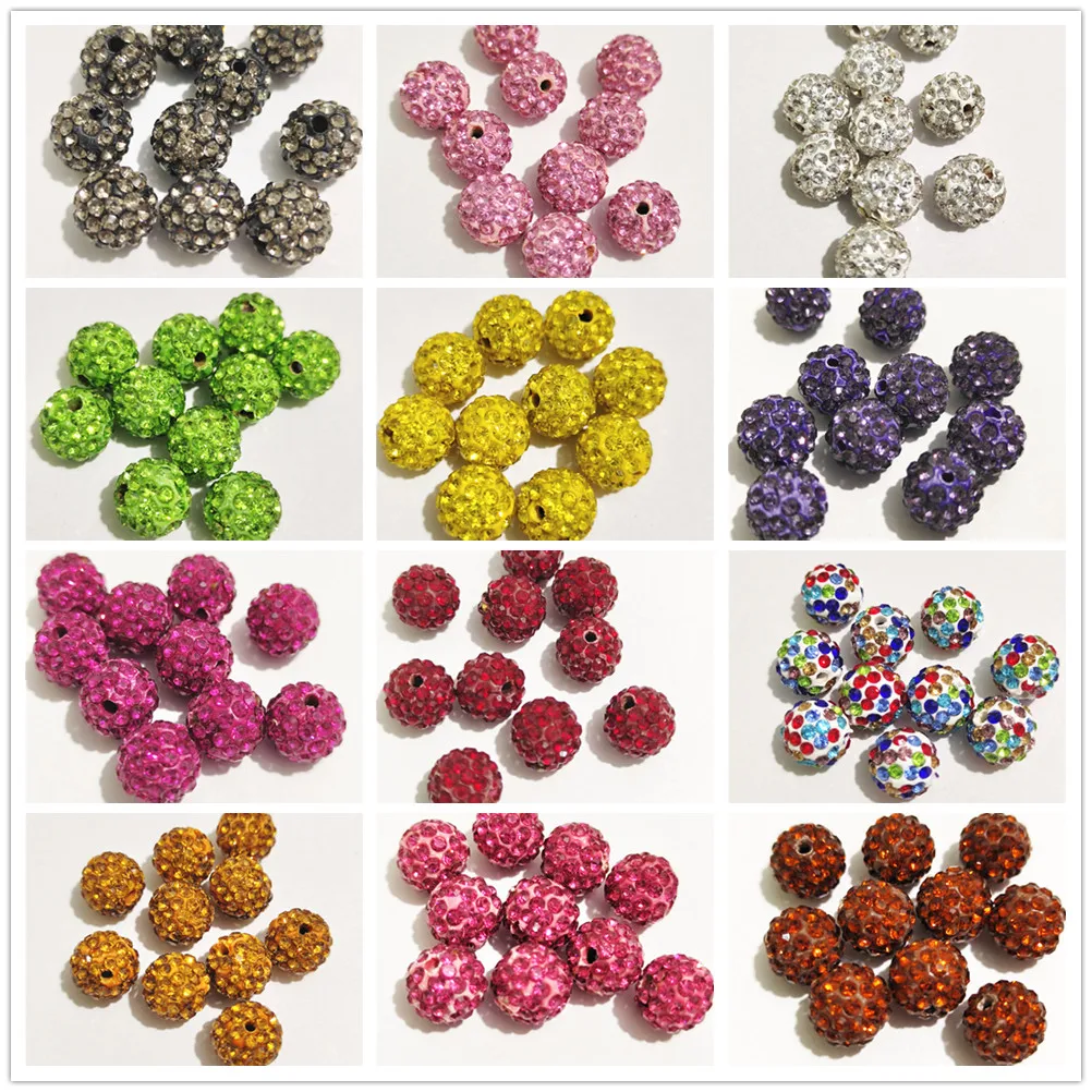 

6mm 8mm 10mm 12mm Rhinestone Spacer Beads Round Good Quality DIY beads for needlework accessories & Jewelry Making