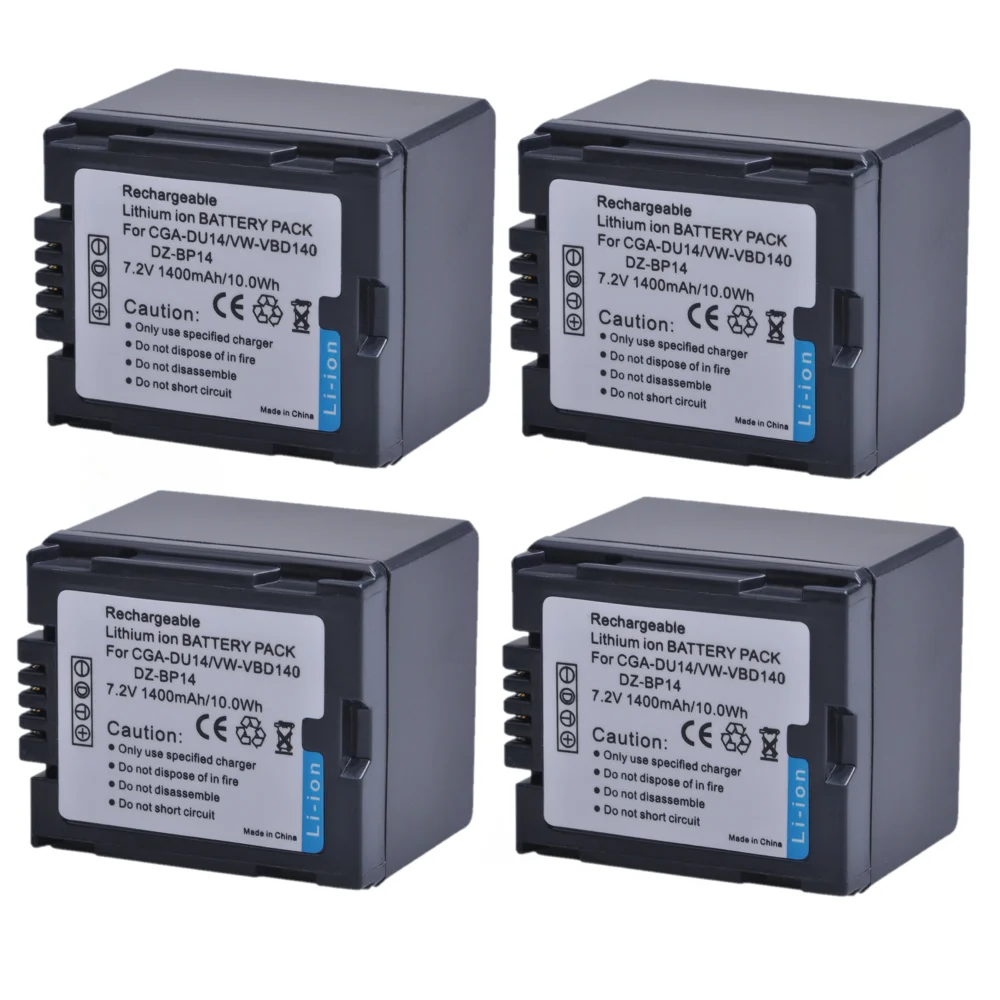 CGA-DU14 Аккумулятор для Panasonic NV-GS40 GS44 NV-GS50 GS55 NV-GS98 NV-GS120 PV-GS19 PV-GS31 PV-GS50 GS90 GS300