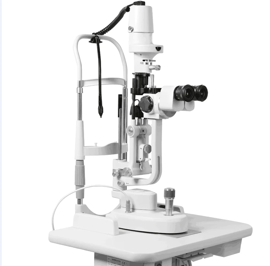 3rd-Gen HS Type Slit Lamp 5 Magnifications with Led Bulb Binocular Microscope Digital Add-On Available for Smart Phone and PC