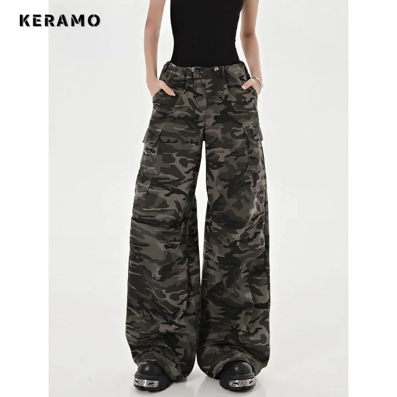 Женские винтажные джинсы в стиле ретро повседневные широкие брюки с эффектом