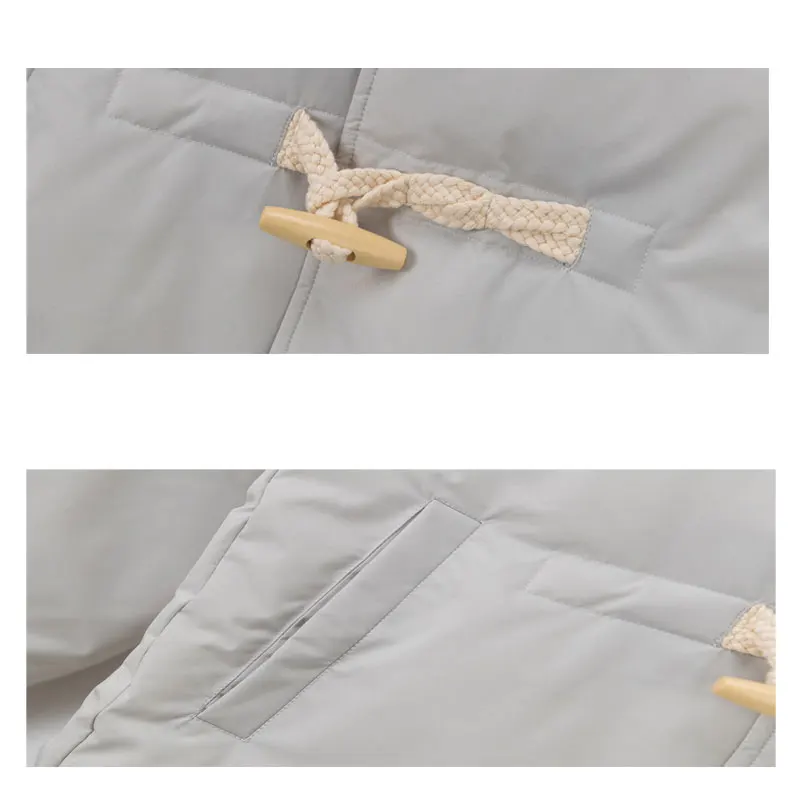 COZOK2022 New Japanese Student Down Jacket Female Fashion Chic Sweet Winter Jacket Loose Casual Hooded Short White Coat