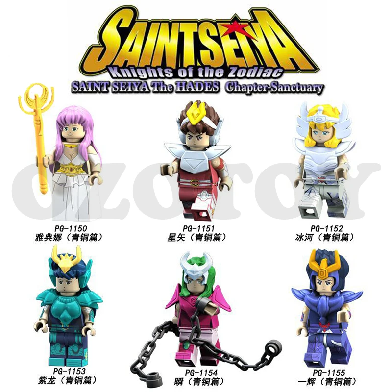 

Saint Seiya Animation Action Figure Interconnecting Block Children Small Particle Kid Gift Model Building Blocks Toy Set