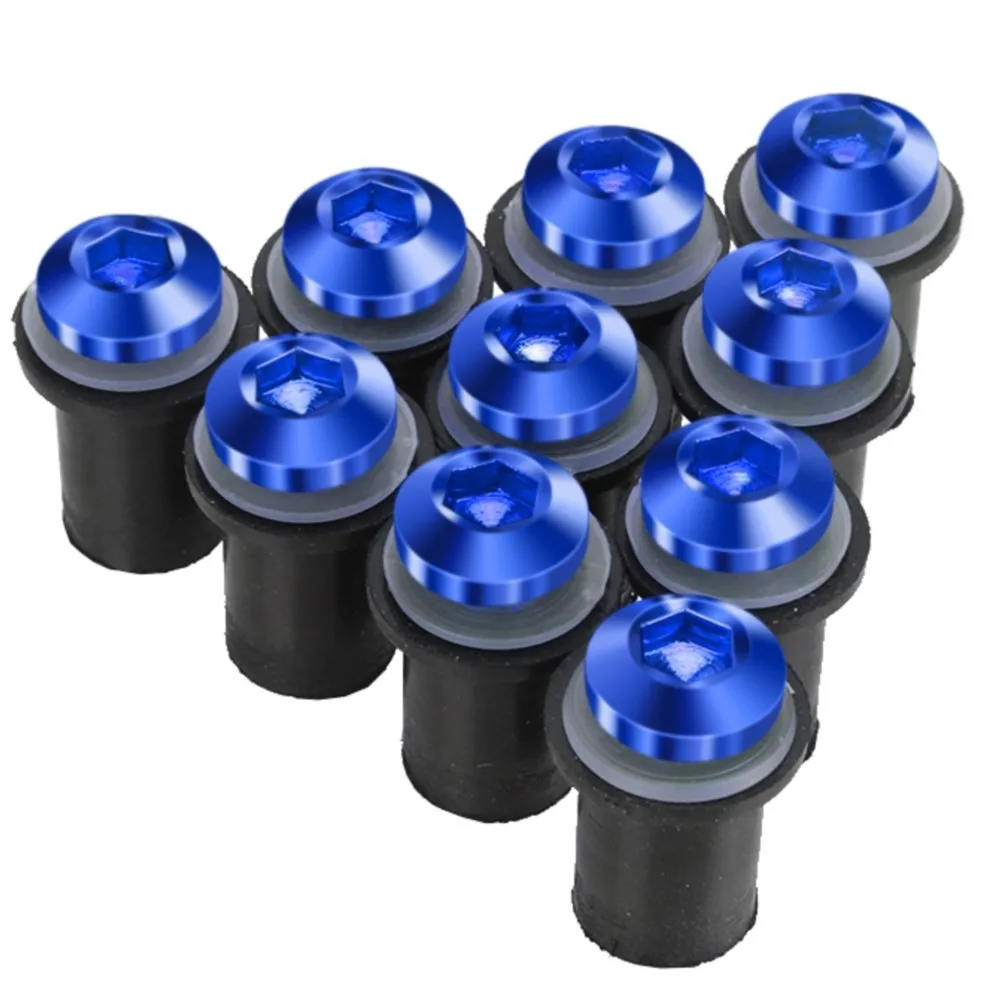 

10Pcs Fairing Wind Screen Screw Bolt Kit Windshield Mounting Nut Wellnut For yamaha ybr 125 2005-2017 r1 R3 R6 R25 MT-09 MT-10