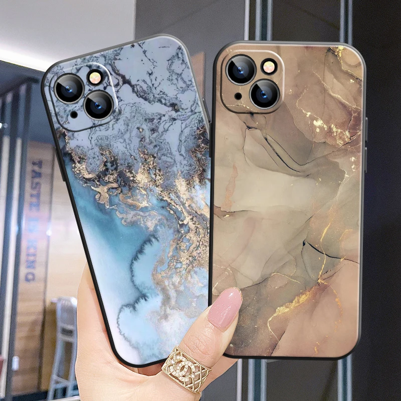 

Marble Phone Case For Apple iPhone 13 12 11 Pro 12 13 Mini X XR XS Max SE 6 6s 7 8 Plus Carcasa Soft Coque Liquid Silicon