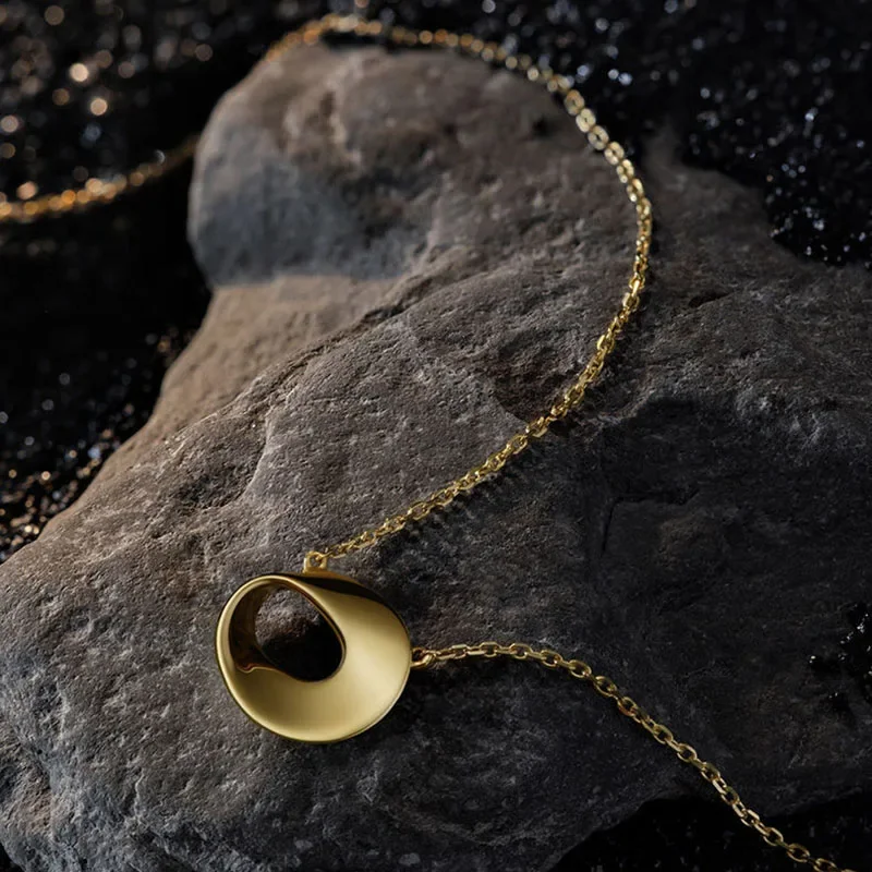 Новое модное уникальное дизайнерское кольцо Möbius кулон ожерелье для женщин