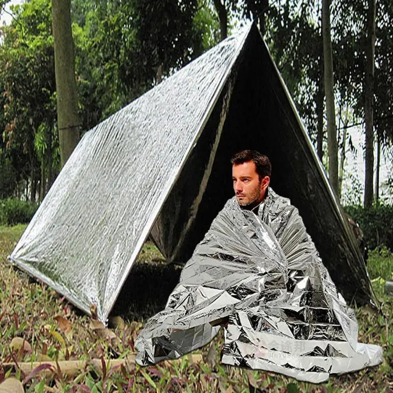 

Space Blankets Survival Heavy Duty Hiking Essentials Survival Kits Gear And Equipment Portable And Lightweight For Camping