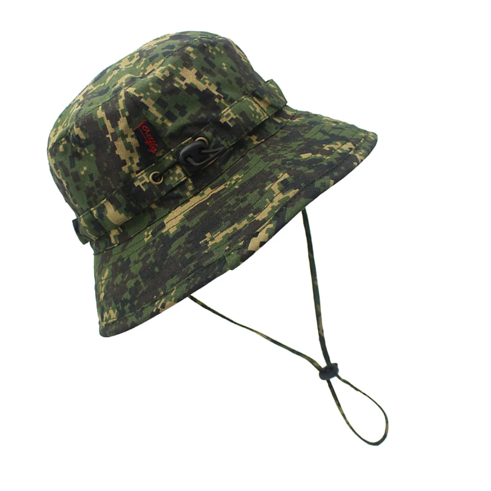 

Fishing Hat Camouflage Bucket Beach Hats Men Sun Boonie Outdoor Fishman Can Accommodated Us army