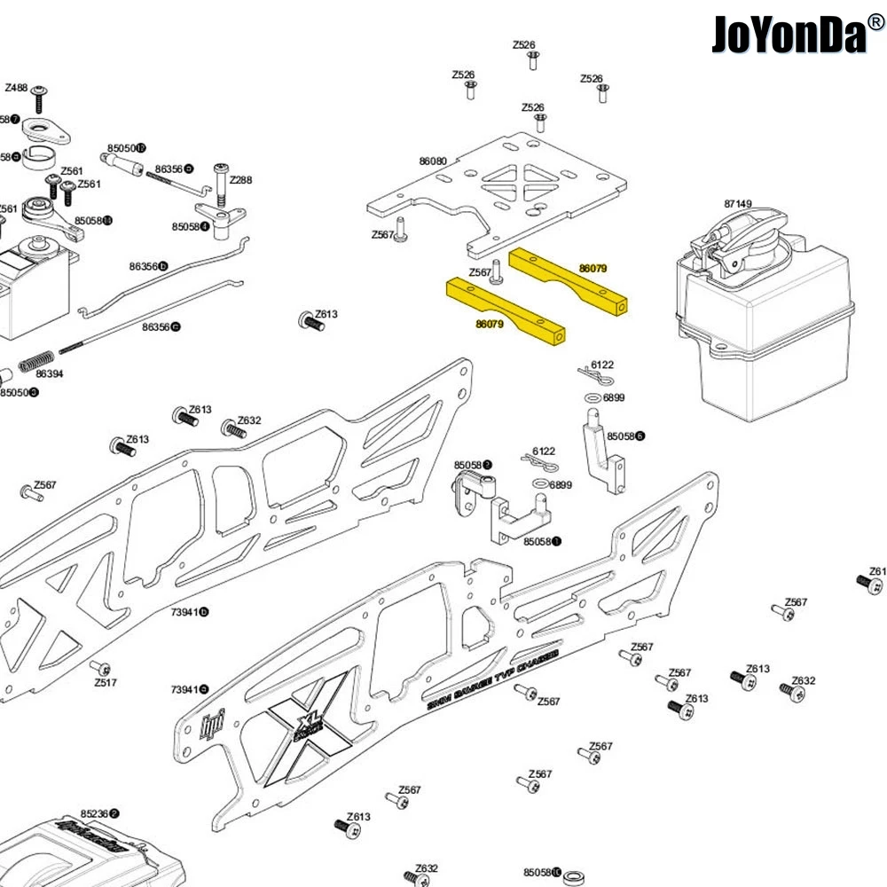 # 86079 Алюминиевая скоба крепления двигателя 8x10x74 мм для RC HPI 1/8 SAVAGE 21 25 SS 3 5 4 6 FLUX X XL