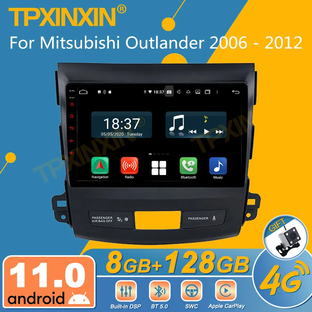 Автомагнитола 2 Din для Mitsubishi Outlander 2006-2012 Android стереоприемник GPS-навигатор