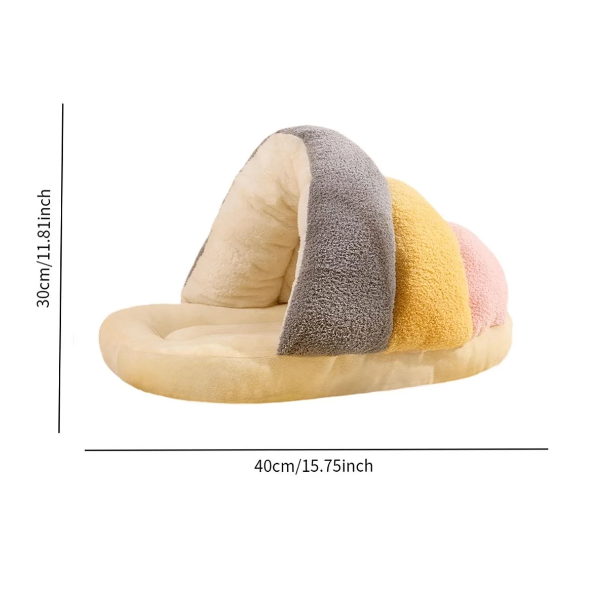 Кровать для собаки бархатная гробница теплая пещера милая спальная кровать