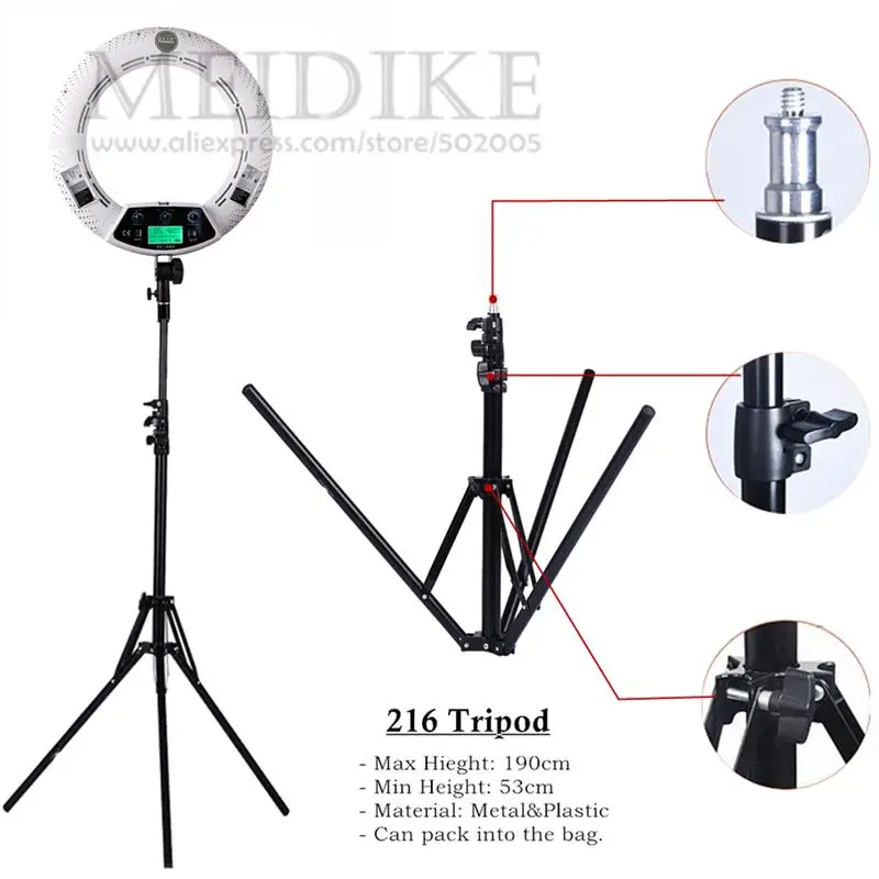 

Регулируемая модная светодиодная кольцевая лампа Yidoblo RGB 480, светодиодная лампа для видео, макияжа, освесветильник для фотостудии, вещания, с...