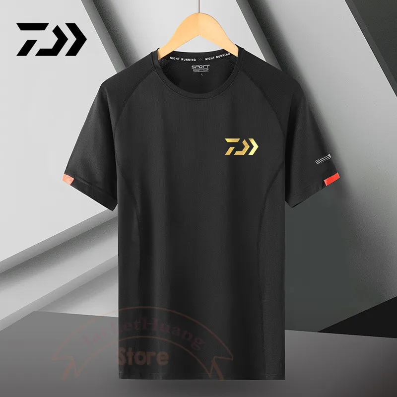 

Daiwa 2023 Summer Ice Silk Fishing T-shirt Men's Outdoor Sports Thin Breathable Quick Dry Short Sleeve Fishing Clothing