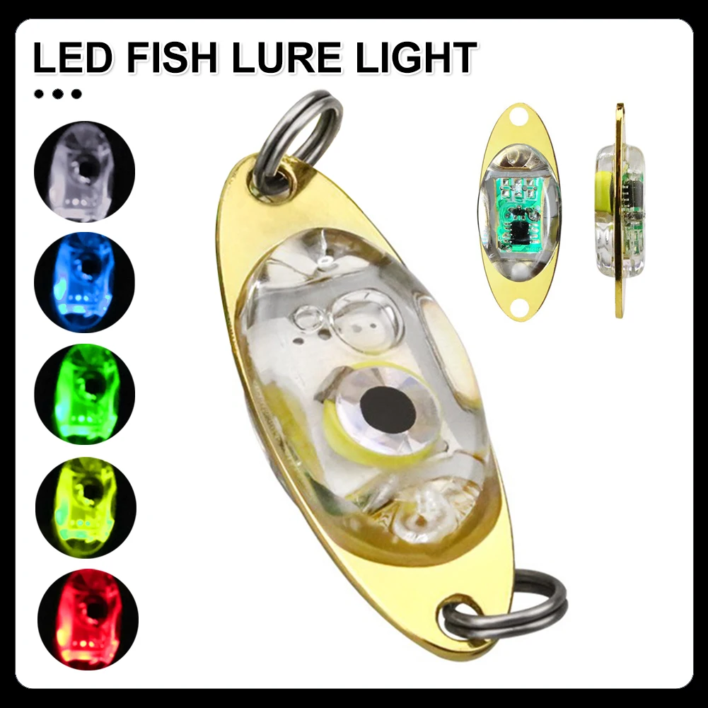 

Mini LED Fishing Lure Light Fish Lamp Eye Shape Squid Fishing Bait Luminous Lure For Attracting Fish Deep Underwater Accessories