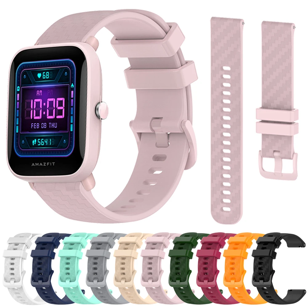 

Sport Silicone Strap For Huami Watch Amazfit GTR3 Pro 2 2e 47mm 42mm Band Stratos GTS2 Bip s Pace 20mm 22mm Smartwatch Wristband