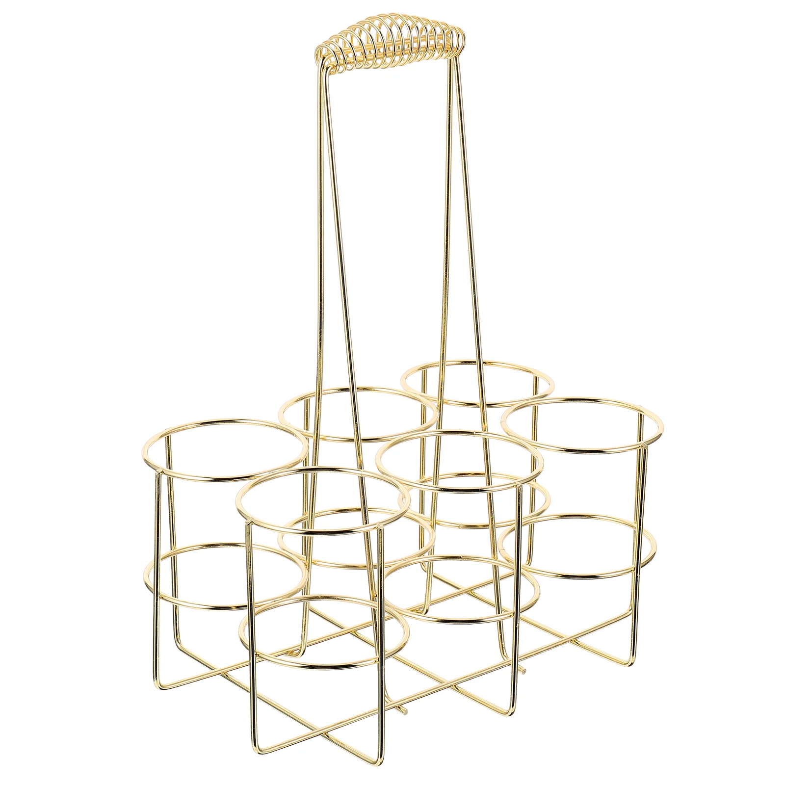 

Bottle Beer Carrier Wineholder Basket Rack Metal Drink Beverage Organizerstorage Crate Holding Shelf Delivery Champagne Handle