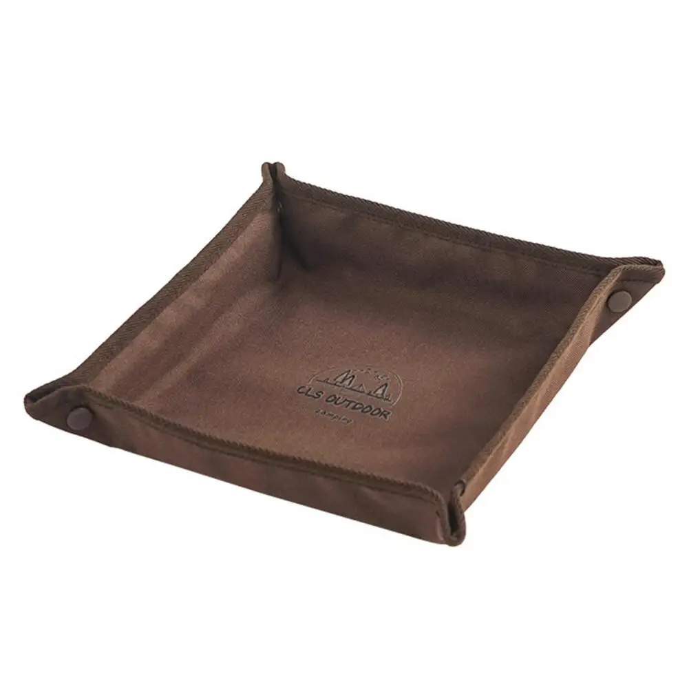 

Portable Storage Tray Hemming Design Convenient to Carry Universal Outdoor Storage Box Camping Accessory