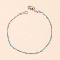 gold blue line chain wrap bracelet 19cm fashion retro double color bracelets