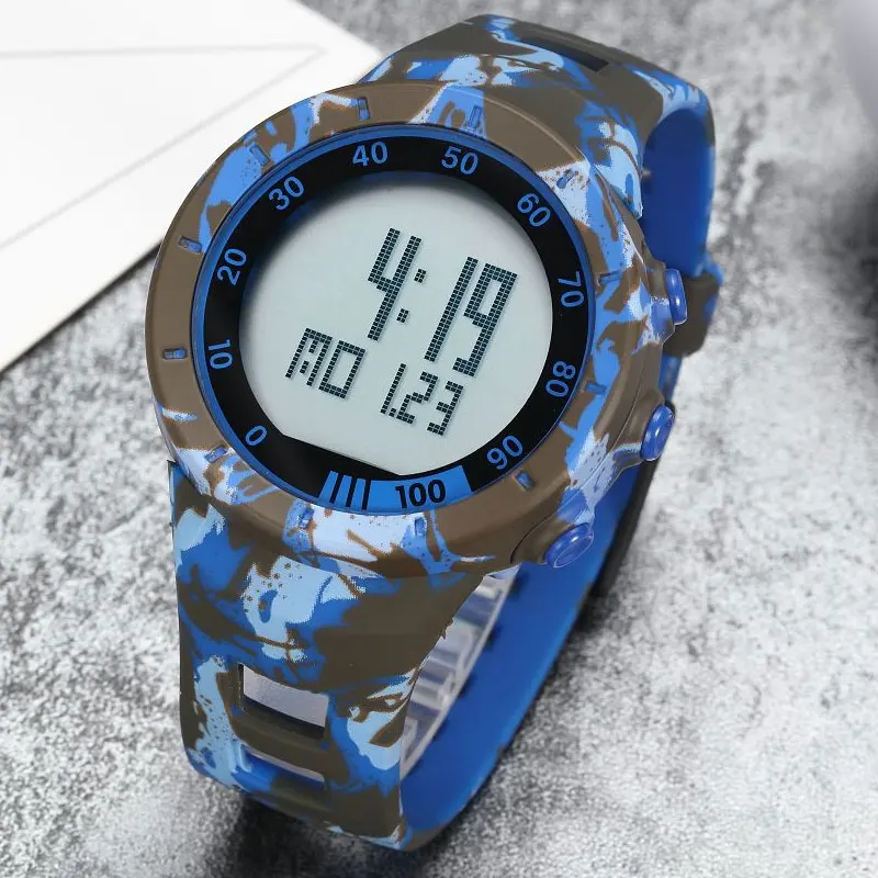 Часы наручные мужские цифровые в стиле милитари спортивные водонепроницаемые с