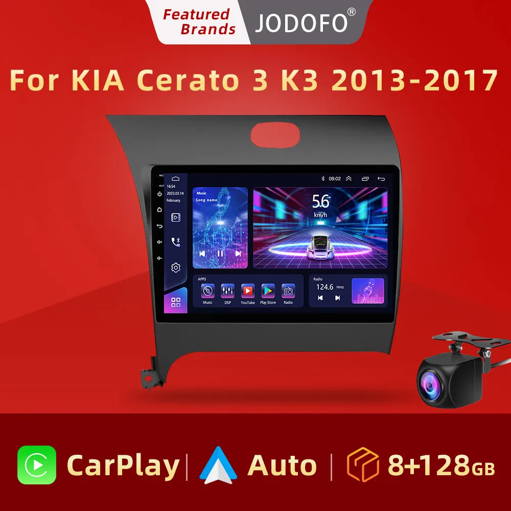 Автомобильный радиоприемник Jodofo 2 Din Android для KIA K3 CERATO FORTE 3 YD тюнер 2013-2017