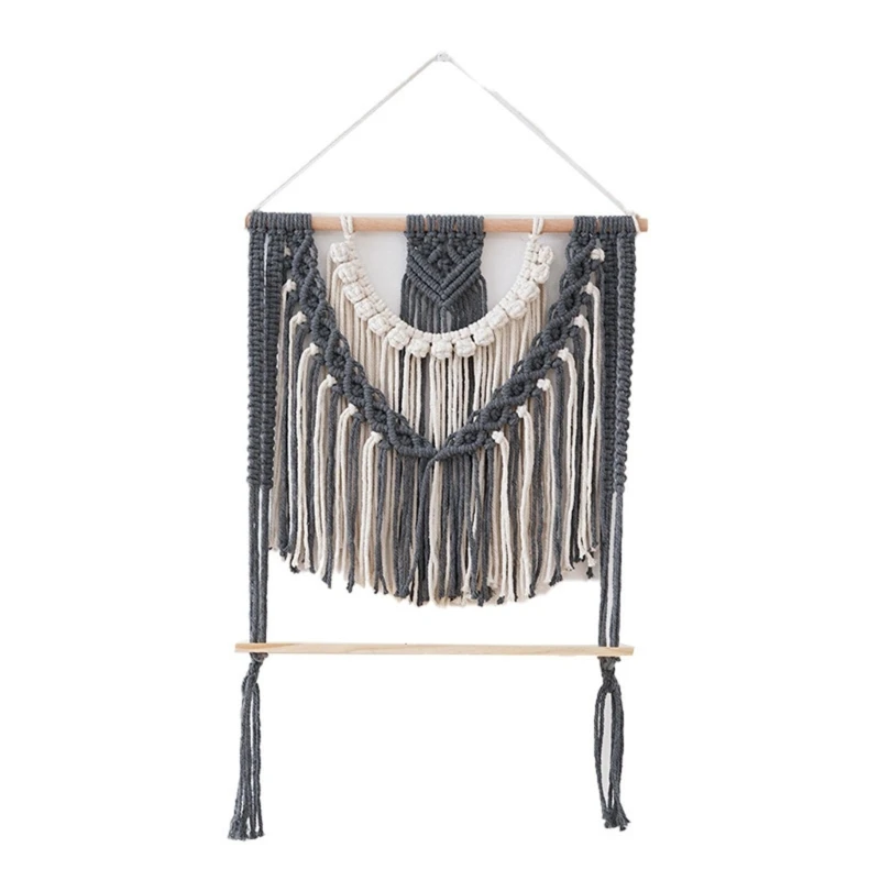 

Флуоресцентная полка, деревянный держатель для доски из хлопкового шнура, товары для общежития, спальни, украшение окна B03D