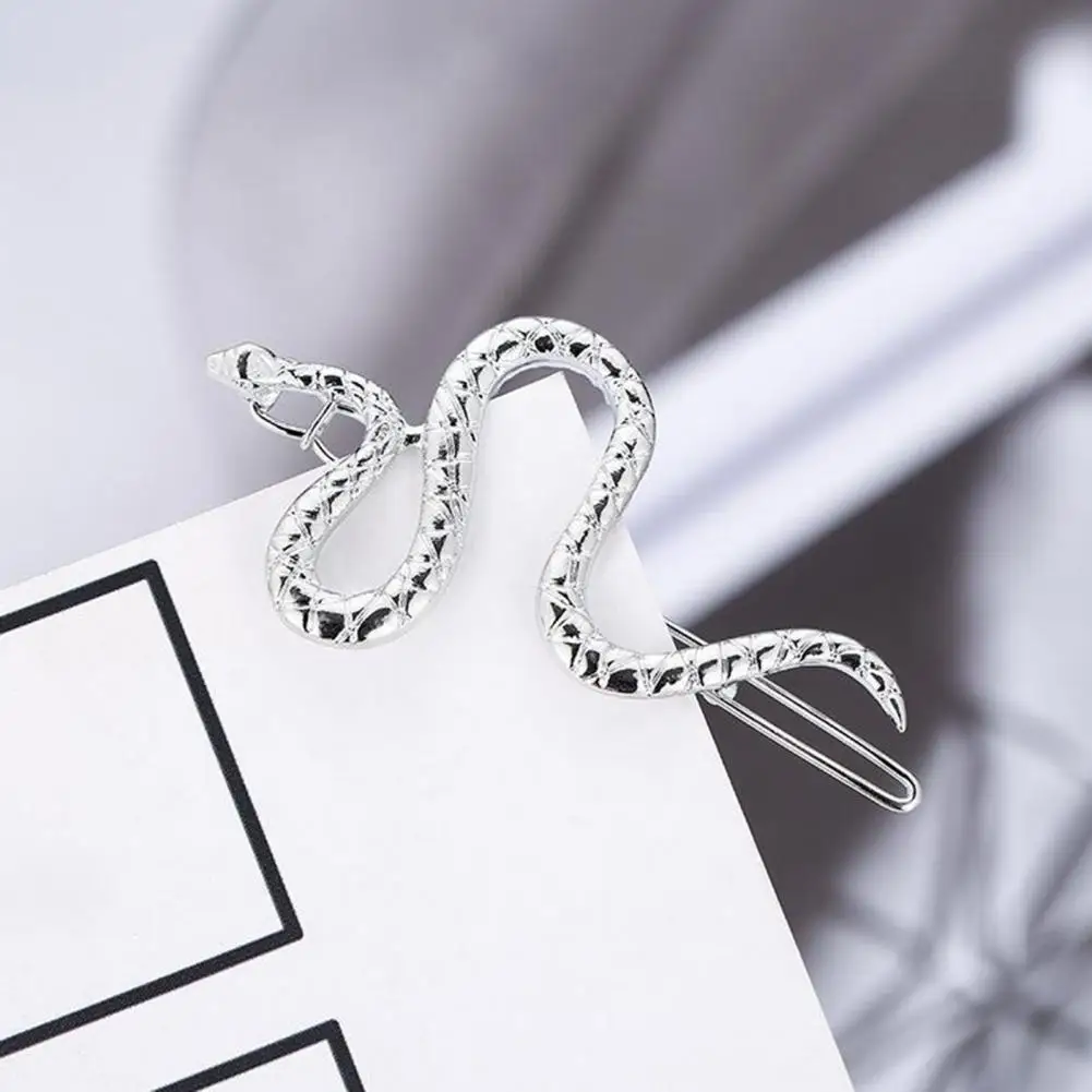 Заколка для волос в форме змеи подарочная металлическая заколка набор удобства