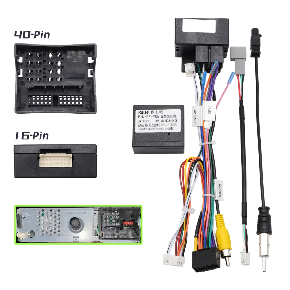 Фото Декодер CANBUS RZ-PSA15 для Peugeot 2008, 3008, 307, 301, Partner, для Citroen C5, C4, C3, кабель-адаптер Quad Lock для автомобильного жгута проводов №2