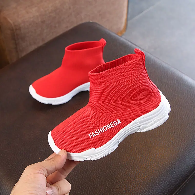 

Children Casual Shoes Autumn Winter Kids Sneakers Breathable Slip-On Socks Shoes For Boys Anti-Slip Snow Boots Girls Sport Shoes