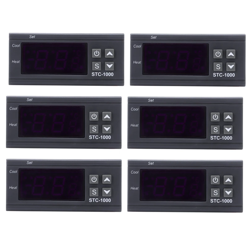 

6X 220V Digital STC-1000 Temperature Controller Thermostat Regulator+Sensor Probe