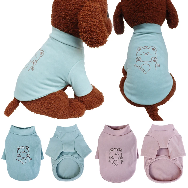 

Winter Printed Warm Dog Sweater Cute Bear Cat Vest Round Neck Pet Sweater Puppy Dog Shirt Short Sleeves Dog Clothes Pet Clothing